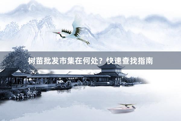 树苗批发市集在何处？快速查找指南